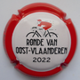 Marque : AUBRY Jean N° Lambert : 28a Couleur : Blanc, contour rouge  Description : Ronde Van Oost-Vlaanderen 2022 - nom de la marque Emplacement :