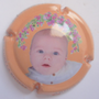 Marque : ARNOULD Claude N° Lambert : 17a Couleur : Fond rose Description : Portrait d'un bébé - Nom de la marque   Emplacement : 