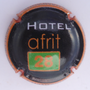 Marque : DEMILLY Albert  N° Lambert : 25 Couleur : Noir, contour orange Description : Hôtel Afrit   Emplacement : 