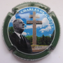 Marque : MIGNON Pierre N° Lambert : 165 Couleur : Polychrome, Contour vert foncé Description : Charles de Gaulle et la Croix de Lorraine - nom de la marque Emplacement : 