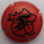 Marque : GENERIQUE N° Lambert : A50 Couleur : Fond rouge Description : cycliste  TDF 2021  - nom de la marque Emplacement :