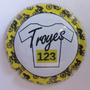 Marque : DESPRET Jean N° Lambert : NR Couleur : Fond blanc, contour jaune Description : TDF 2024 "123" - nom de la marque Ref perso : 