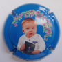 Marque : ARNOULD Claude N° Lambert : 18 Couleur : Fond bleu Description : Portrait d'un bébé - Nom de la marque   Emplacement : 