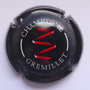 Marque : GREMILLET JM N° Lambert : 4 Couleur : Fond noir Description : zig-zag rouge  Emplacement : 058-03-02