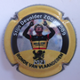 Marque : ROUYER Philippe N° Lambert : 165b Couleur : Jaune, noir et blanc, contour noir Description : Portrait de Stijn Devolder  vainqueur Tour des Flandres 2008 - 2009  - nom de la marque sur le contour  Emplacement : 