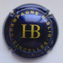 Marque : BLIN H & Co N° Lambert : 16a Couleur : Bleu métallisé  et or  Description : Intiales HB - grandes lettres  Emplacement : 