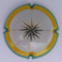 Marque : BARON FUENTE N° Lambert : 22e Couleur : Blanc et jaune, contour vert Description : Rose des vents - nom de la marque  Emplacement : 
