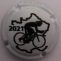 Marque : GENERIQUE N° Lambert : A50d Couleur : Fond blanc Description : cycliste  TDF 2021  - nom de la marque Emplacement :