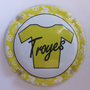 Marque : DESPRET Jean N° Lambert : NR Couleur : Fond blanc, contour jaune Description : TDF 2024 maillot jaune - nom de la marque Ref perso : 