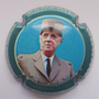 Marque : MIGNON Pierre N° Lambert : 134b Couleur : Contour vert métallisé Description : Général de Gaulle - nom de la marque    Emplacement : 