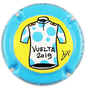 Marque : ROUYER Philippe N° Lambert : 95a Couleur : Polychrome,  Description : Maillot à pois bleus Vuelta 2019  - nom de la marque sur le contour  Emplacement : 