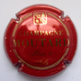Marque : MOUTARD N° Lambert : 5 Couleur : Rouge et Or, boucle au R Description : Nom du producteur au dessus d'un blason de la Champagne Emplacement : 