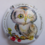 Marque : DECOTY N° Lambert : 43b Couleur : Polychrome, fond blanc Description : Chouette - Nom de la marque Emplacement : 