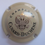 Marque : CANARD - DUCHENE N° Lambert : 79c Couleur : Grège et noir Description : Cuvée Charles VII - Armoiries - Nom de la marque  Emplacement : 