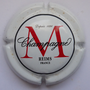 Marque : MONTAUDON N° Lambert : 6 Couleur : Blanc, rouge et noir Description : Lettre M et nom de la marque   Emplacement : 
