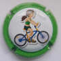 Marque : PIOT Charlène N° Lambert : 8a Couleur : Polychrome, contour vert Description : Tour de France Féminin 2021 - maillot vert - nom de la marque Emplacement : 
