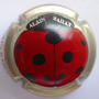 Marque : BAILLY Alain N° Lambert : 42c Couleur : Polychrome, contour or pâle Description : Coccinelle 9 points  Emplacement : 