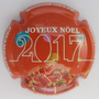 Marque : DEMILLY Albert  N° Lambert : 34b Couleur : Fond orange Description : Joyeux Noël 2017 - nom de la marque  Emplacement : 
