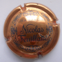 Marque : FEUILLATTE Nicolas N° Lambert : 10 Couleur : Rosé et bleu Description : CHAMPAGNE et lettres NF stylisées   Emplacement : 