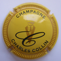 Marque : COLLIN Charles N° Lambert : 20b Couleur : Jaune et noir Description : Personnage stylisé - nom de la marque  Emplacement : 