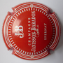 Marque : JANISSON - BARANDON & fils N° Lambert : 77d Couleur : Rouge et blanc Description : Initiales JB en lettres blanches - nom de la marque Emplacement : 