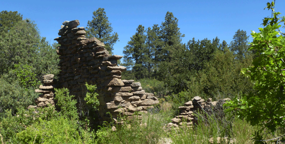 Standing walls at Sayshukwa