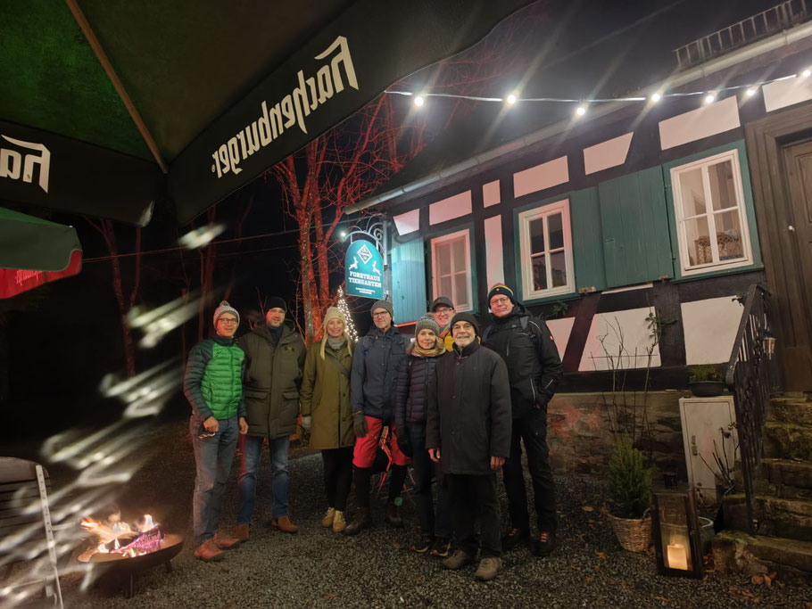 Die wandernden Radler am Ziel