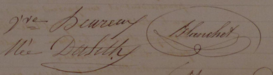 Signatures de l'acte notarié (AD 44)