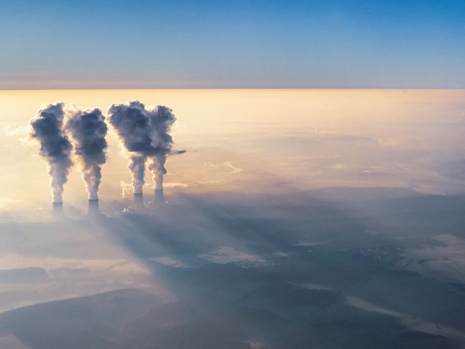 Nuclear Power Station in Cattenom during twilight