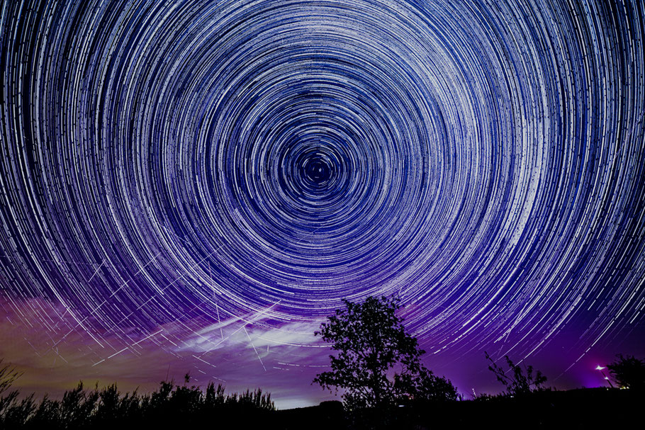 Star Trails in Schlindermanderscheid (Luxembourg) around Polaris