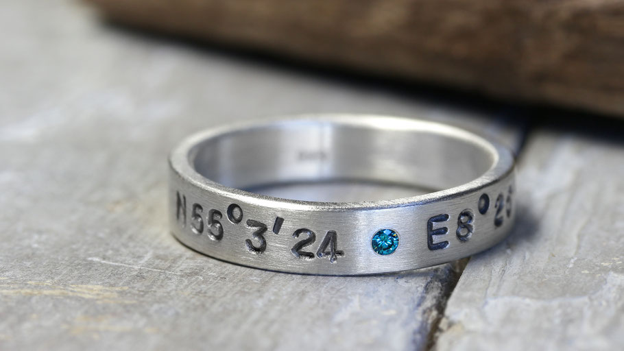 Diamantring mit Koordinaten 