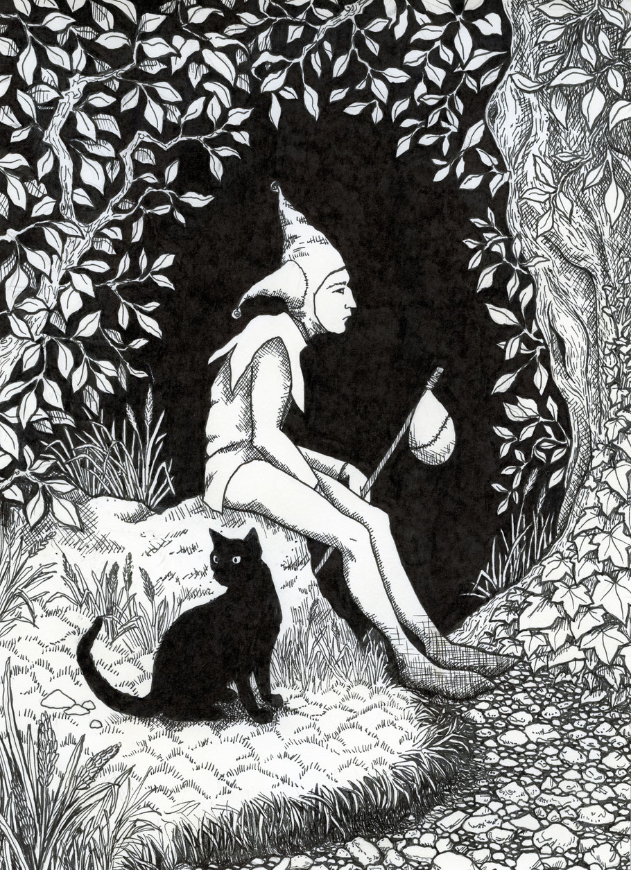 The Fool. Fine markers on paper. 2023