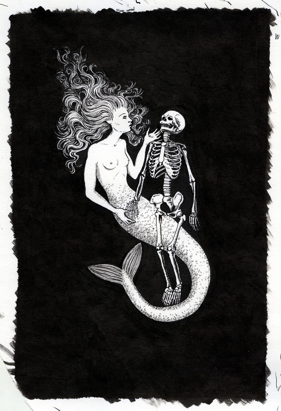 Siren. Indian ink on paper. 2023