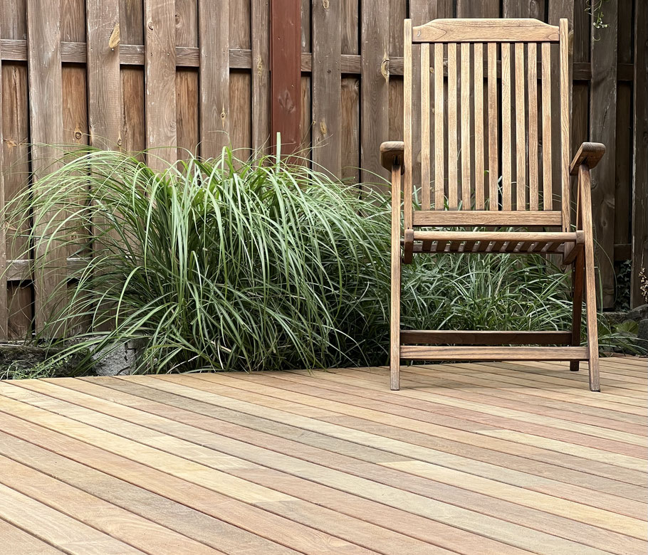 Wunderschönes Ipe Terrassendeck vom Freiraumgestalter