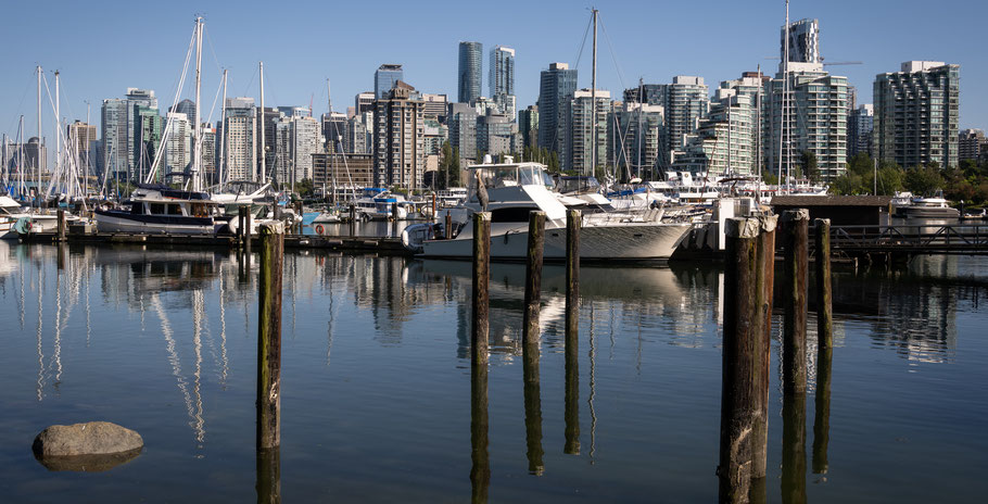 Seawall Vancouver, Coal Harbour, Denovian Harbour Park, Skyline Vancouver, Hafen Vancouver