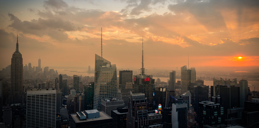 Top of the Rocks, Rockefeller Center, Sunset Manhattan