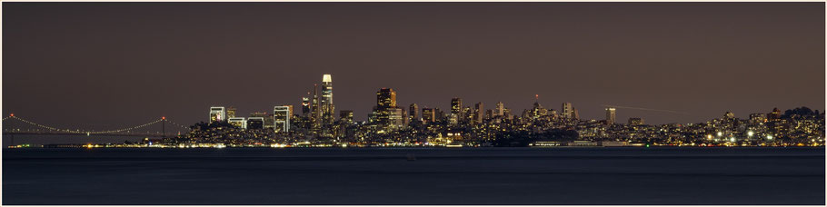 Skylinie San Francisco, Kalifornien, San Francisco by Night, Sausalito