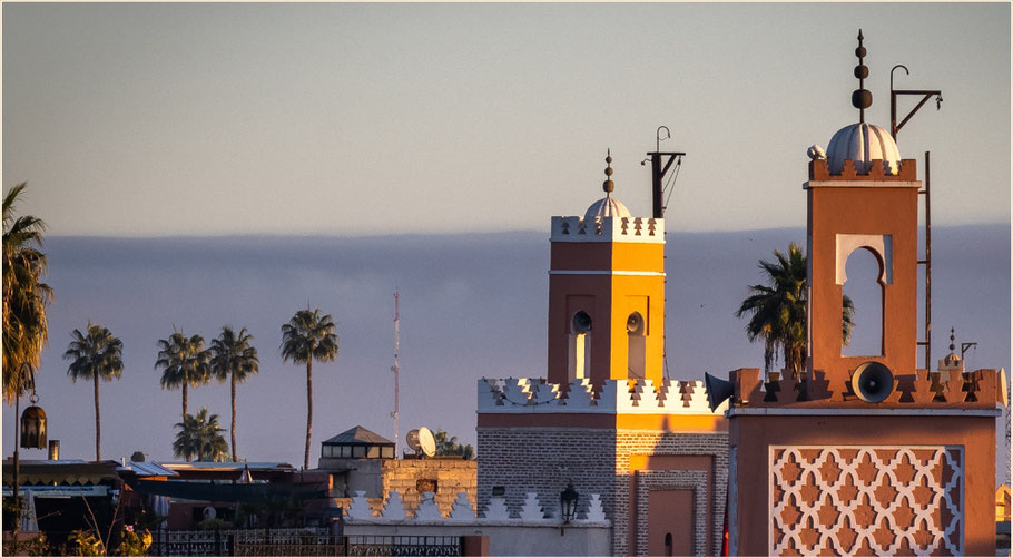 Marrakech, Koutoubia, Aussicht Dachterrasse, Marrakech, Marrakesh