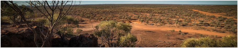 Quilpie, Baldy Hill, Aussicht über das Outback