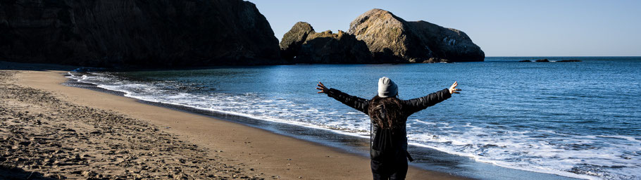 San Francisco, Golden Gate Recreation Area, Rodeo Beach, Rodeo Lagoon, Battery Alexander,