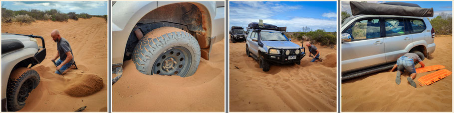 'Bogged' - Sandpiste durch den François Peron Nationalpark