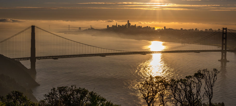 Hawk Hill, Aussicht vom Hawk Hill, Marin Headlands, Conzelman Road, Hawk Hill San Francisco