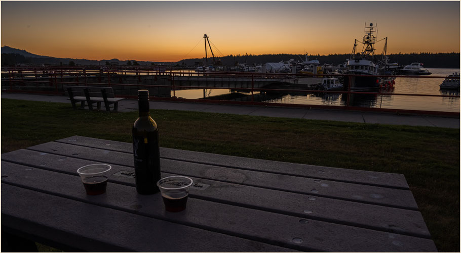 Port Mc Neill, Harbour Sunset, Hafen Port McNeill, Vancouver Island, North Vancouver Island