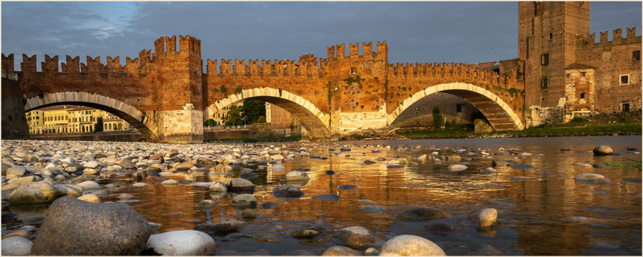 Italien, Italy, Verona, Ponte Saligero, Castelvecchio, Castelvecchio Verona, Ponte Scaligero Verona