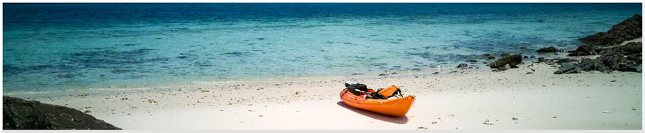 Whitsunday Islands, Whitehaven Beach, Hazlewood Island, mit dem Kanu nach Hazlewood Island