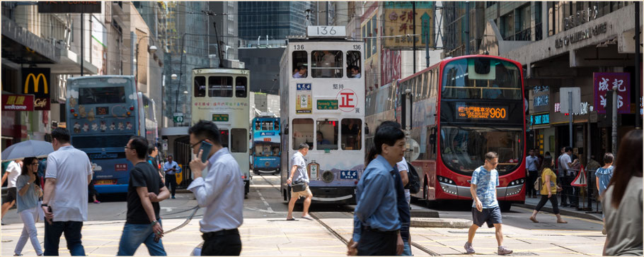 Ding Ding, Hongkong Tram, Man Mo Tempel, Hollywood Street, Mid Level Escalator, Lan Kwai Fong