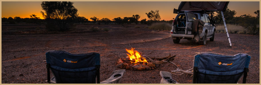 Outback Queensland, Opalmine Queensland, Boulder Opal, Opalton, Bushcamp, Campfire