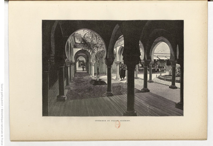 Intérieur du palais algérien par Monod Emile