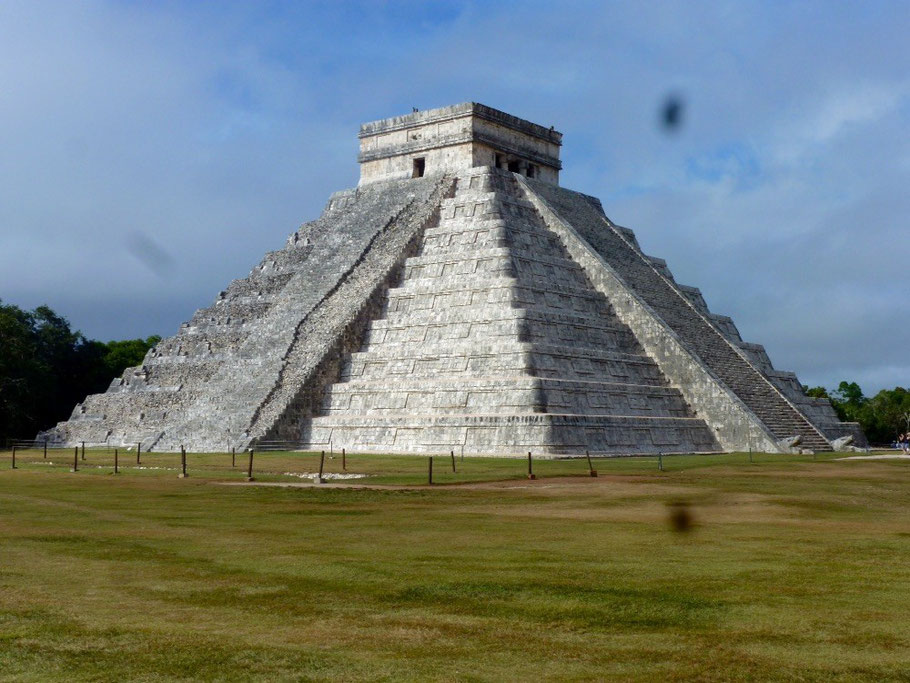El Castillo...and black spots on our camera