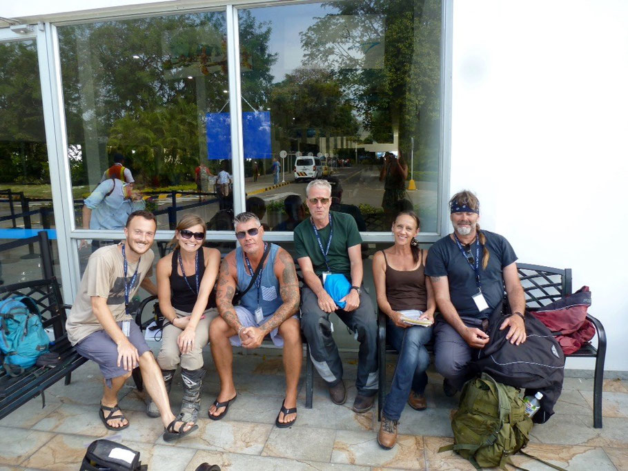 Our "ferry family" on the other side - in Colombia!